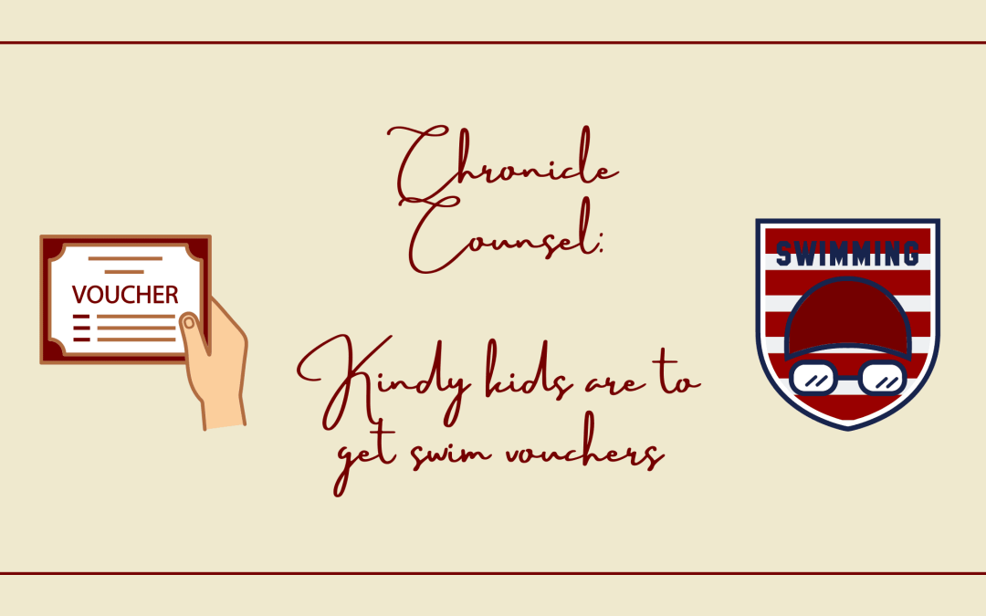 Chronicle Counsel: Kindy kids are to get swim vouchers