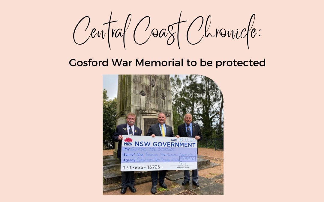 Gosford War Memorial to be protected